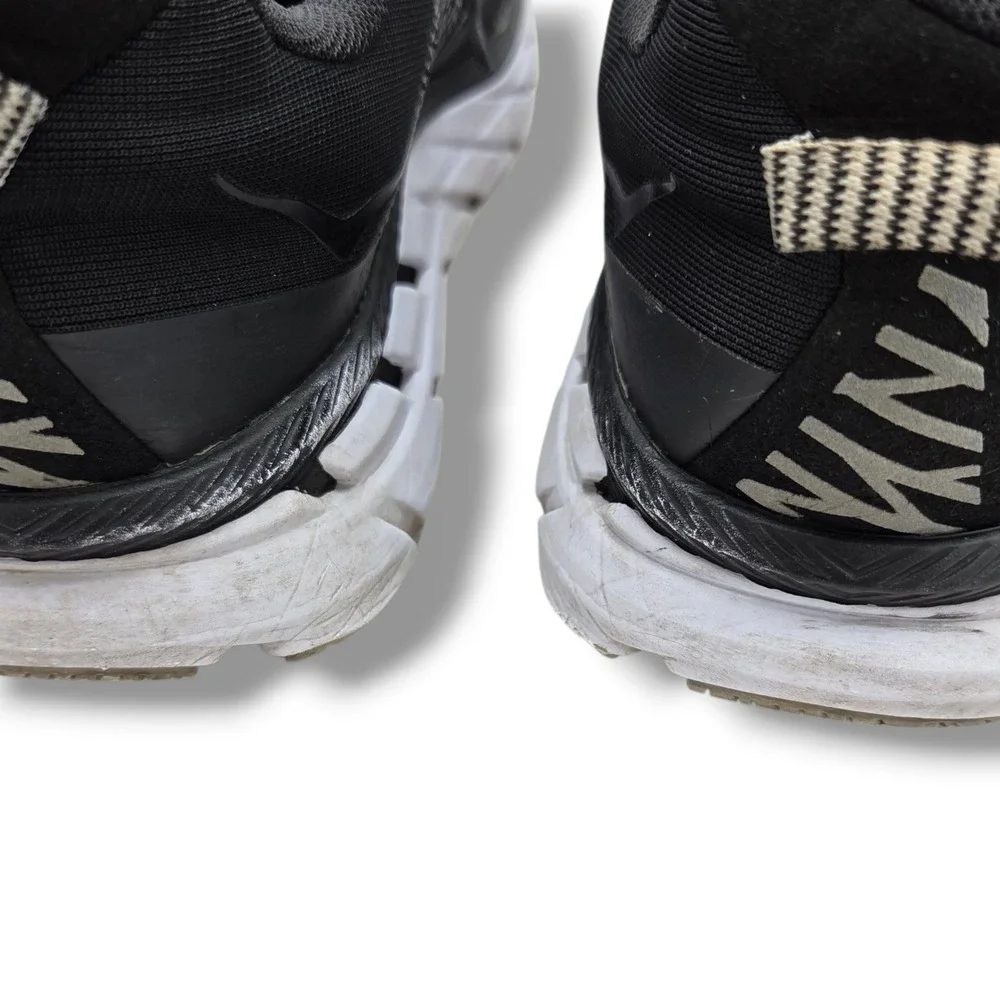 Hoka One One Clifton 6 Sneakers Mens‎ 12 Black White Running Shoes
